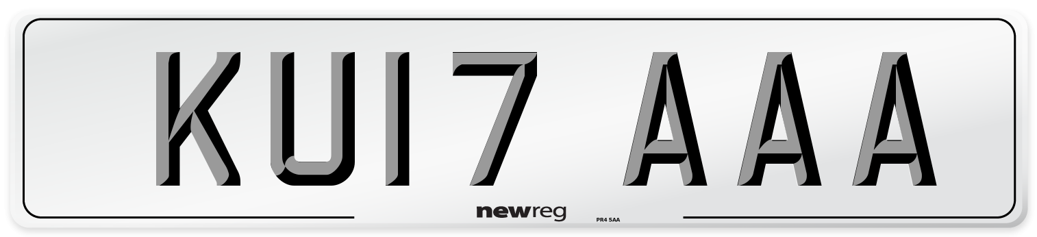 KU17 AAA Number Plate from New Reg